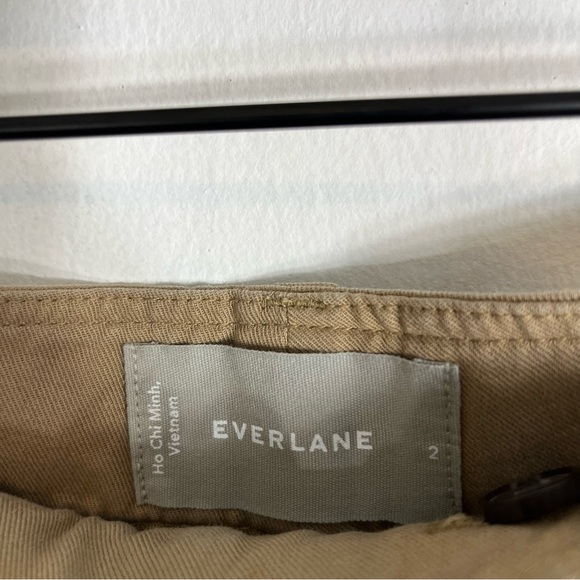 Everlane Draper Tapered Pant Way High Trouser Buttersmooth Tan Khaki Size 2 - Picture 8 of 10